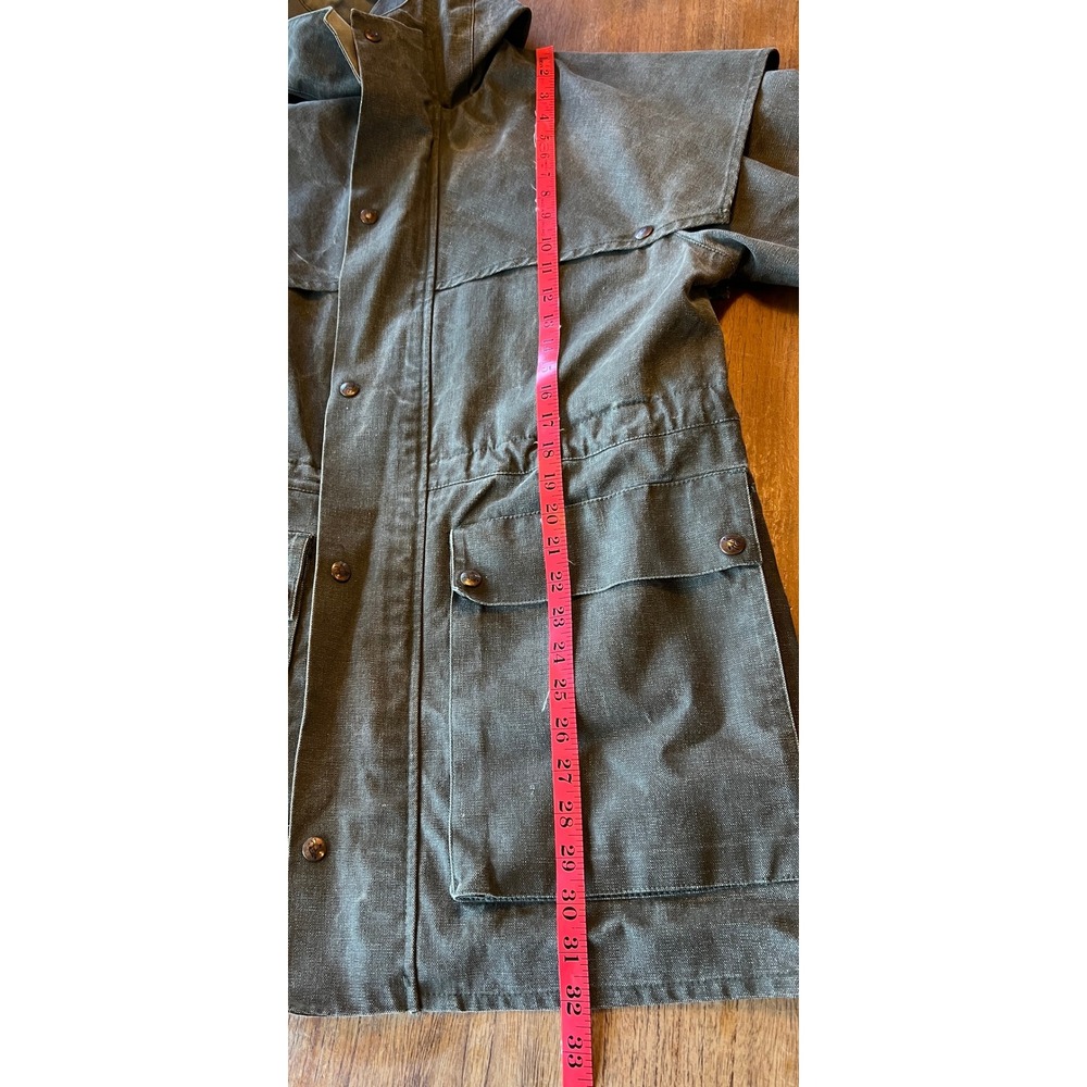 Outback Trading Co Swagman Oilskin Jacket Olive Green Waxed Cotton Drover S 2102 - Picture 7 of 8